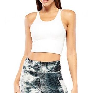 Electric Yoga White Crisscross Top